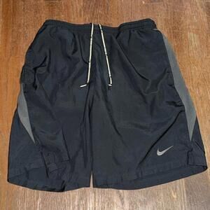 Nike Running Black Athletic Shorts Mens SM Vintage Y2K 90s Rare